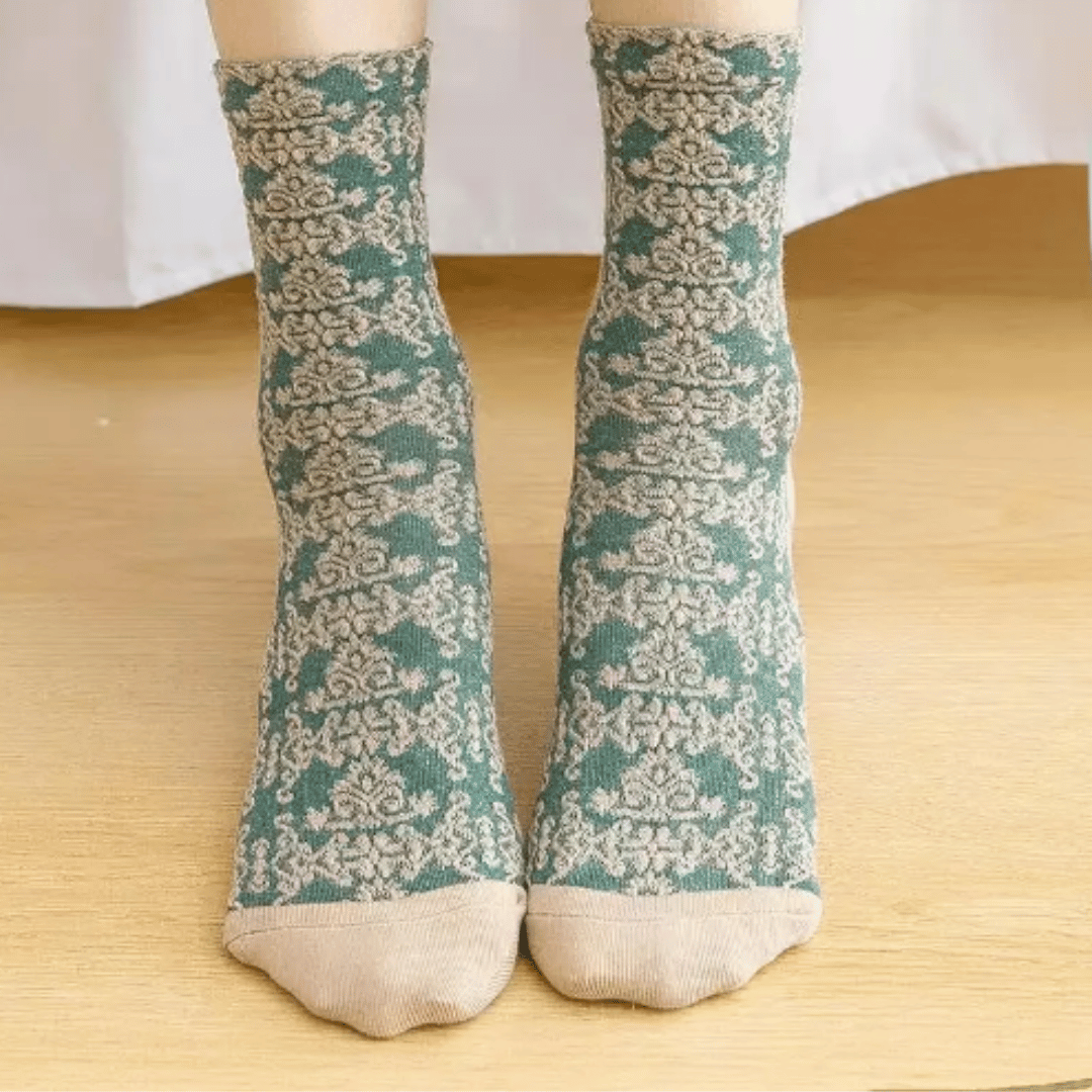 Marlowe Patterned Knit Socks