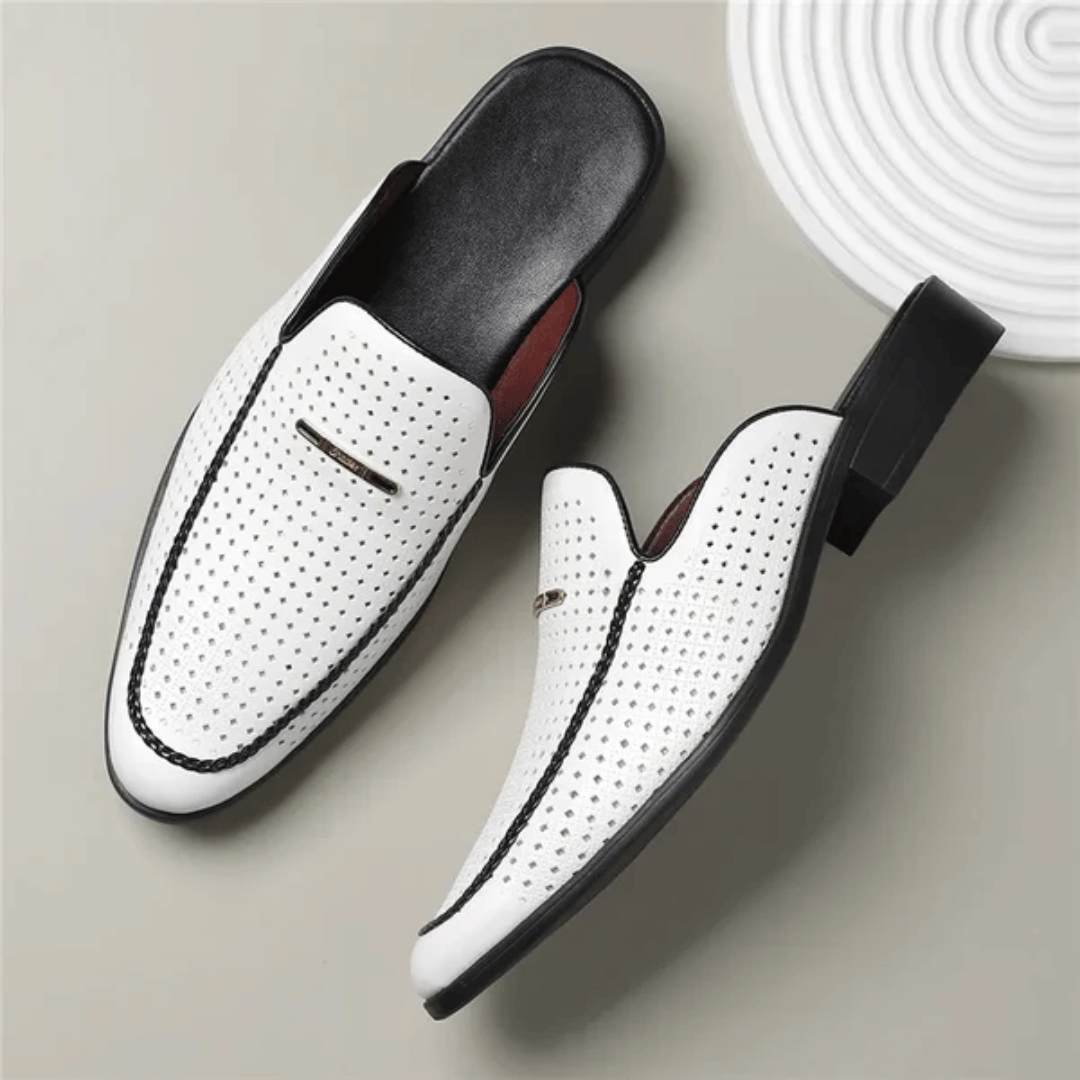 Porto Genuine Leather Slides