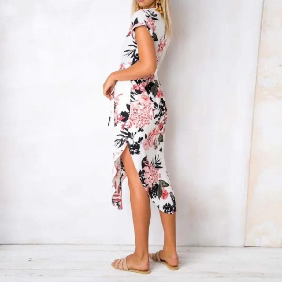 Zariah Floral Chic Wrap Dress