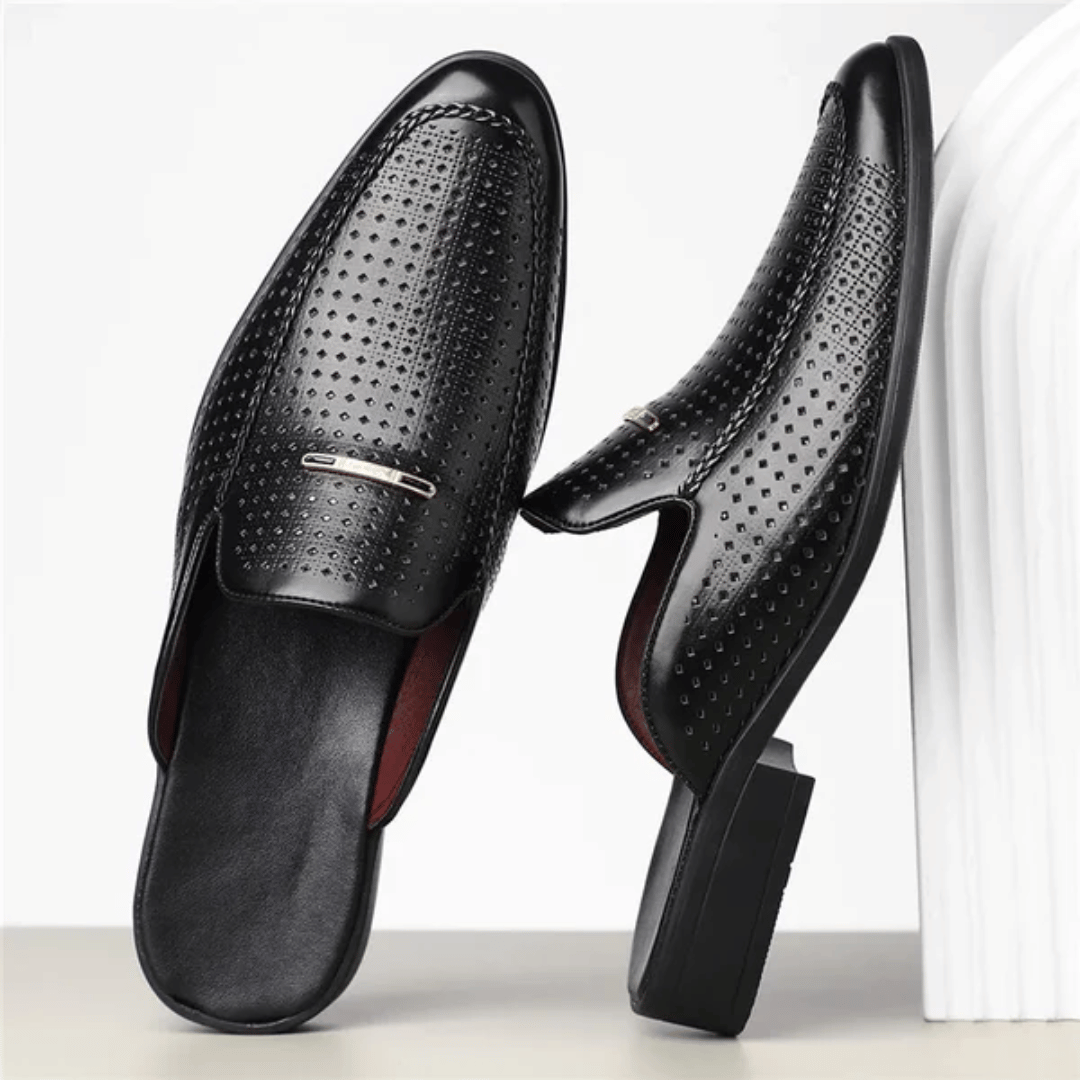 Porto Genuine Leather Slides