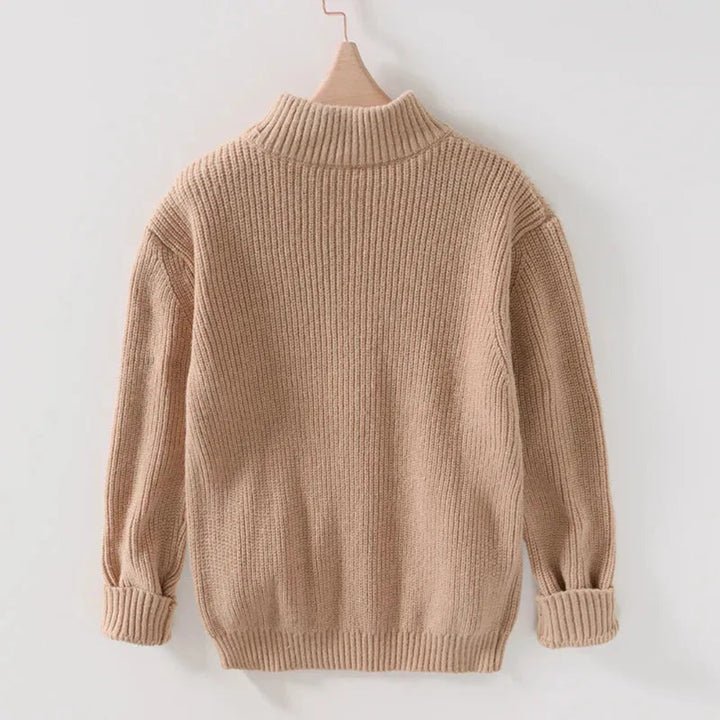 Adam Ribbed Knit Zip Sweater