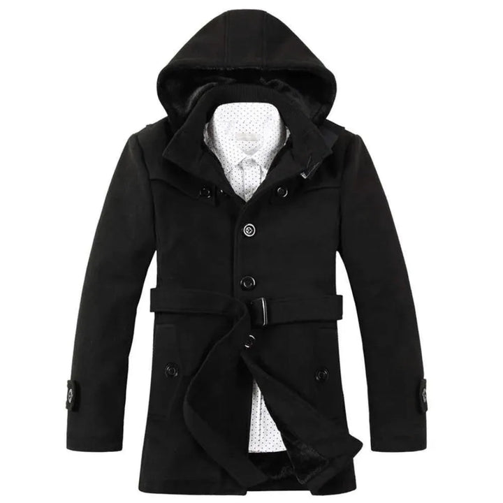 Alex Men’s Wool-Blend Hooded Trench Coat