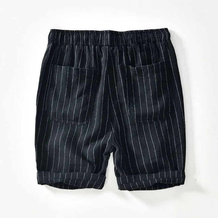 Amber Pinstripe Linen Shorts
