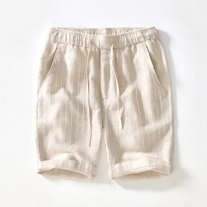 Amber Pinstripe Linen Shorts
