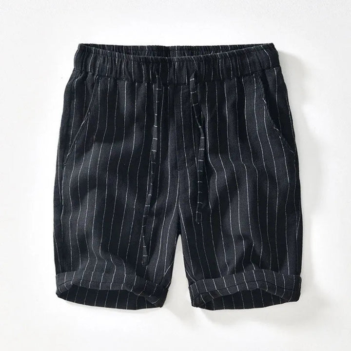 Amber Pinstripe Linen Shorts