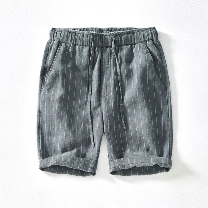 Amber Pinstripe Linen Shorts