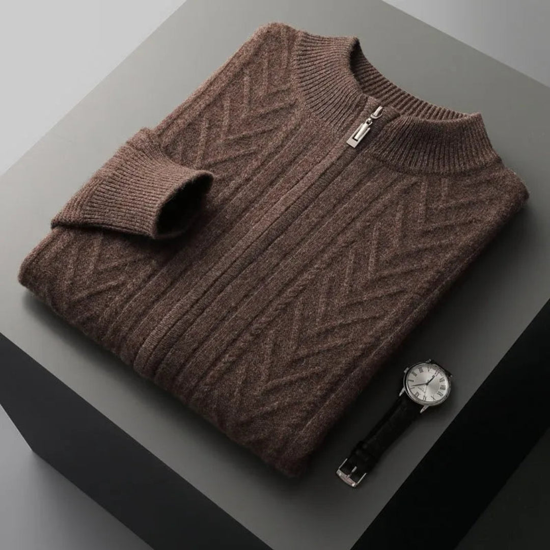 Anders Merino Wool Full-Zip Sweater