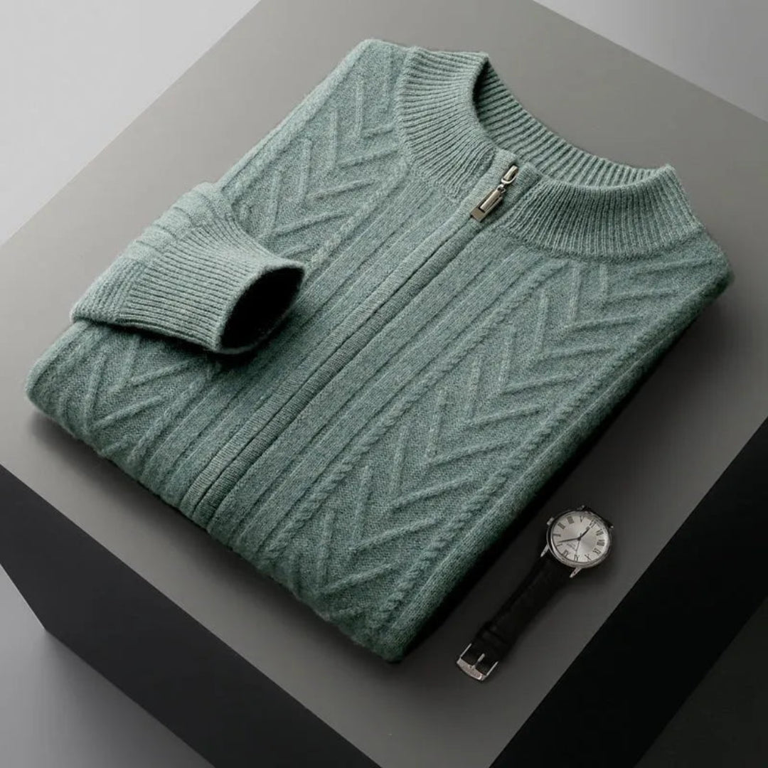 Anders Merino Wool Full-Zip Sweater