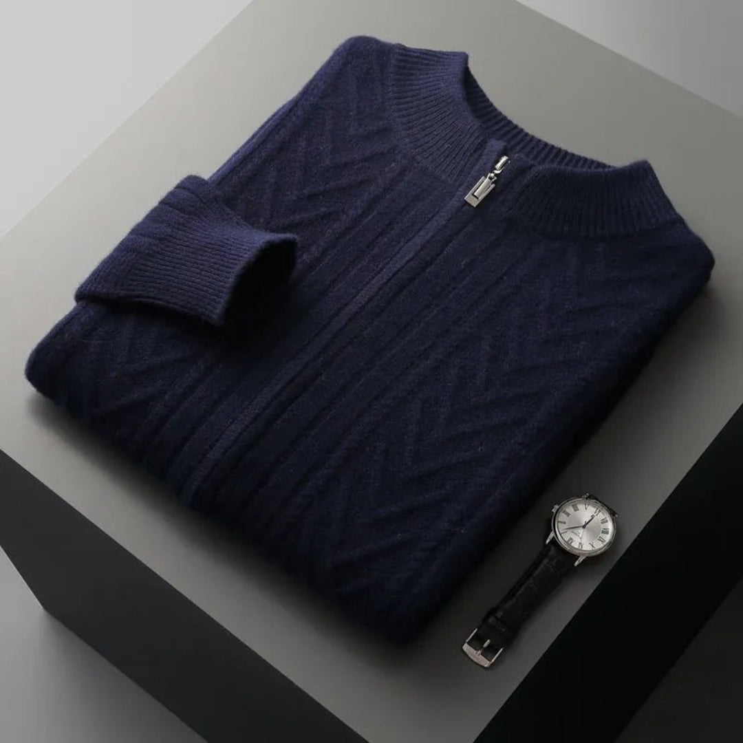 Anders Merino Wool Full-Zip Sweater