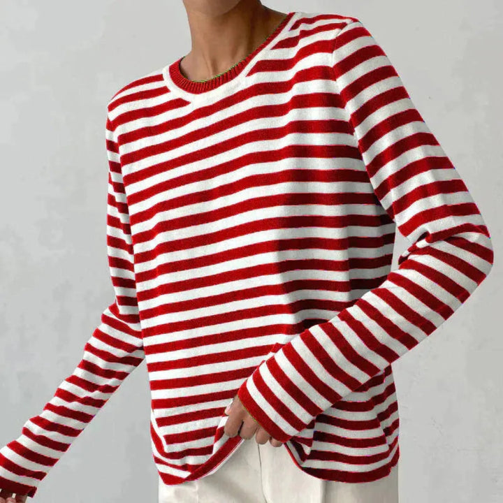 Andrea Women’s Classic Striped Long Sleeve Top