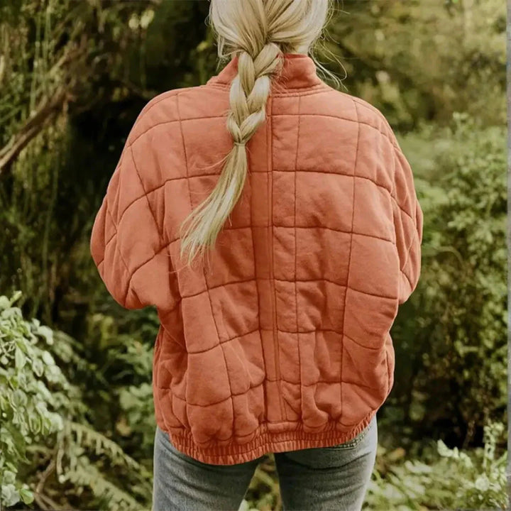 Anne | Oversized quilted full-zip fleece jacket