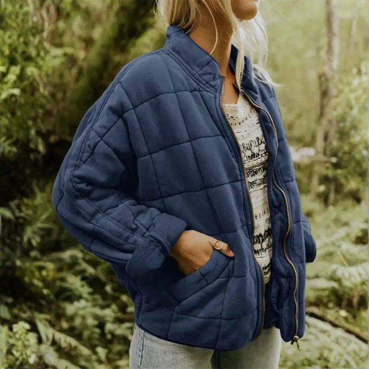 Anne | Oversized quilted full-zip fleece jacket
