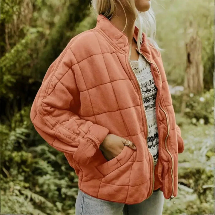 Anne | Oversized quilted full-zip fleece jacket