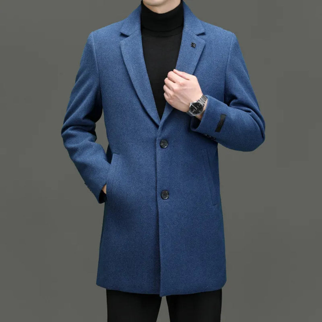 Asher Single-Breasted Wool Overcoat