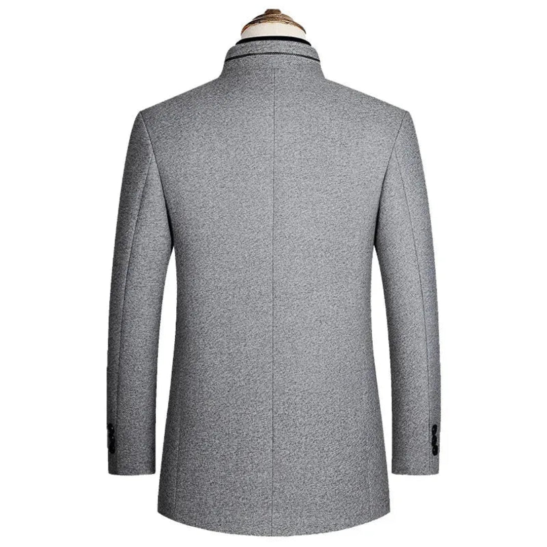 Ashton Stand Collar Tailored Overcoat
