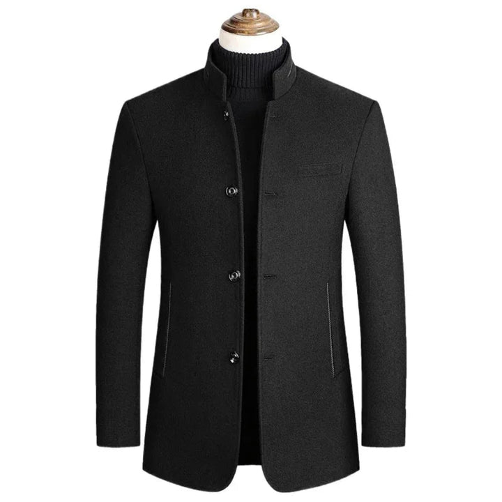 Ashton Stand Collar Tailored Overcoat