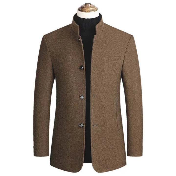 Ashton Stand Collar Tailored Overcoat