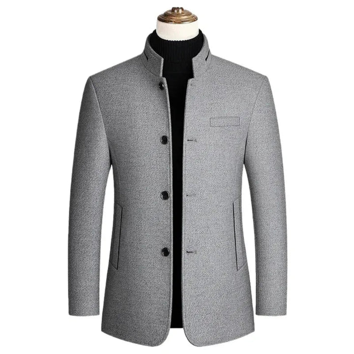 Ashton Stand Collar Tailored Overcoat