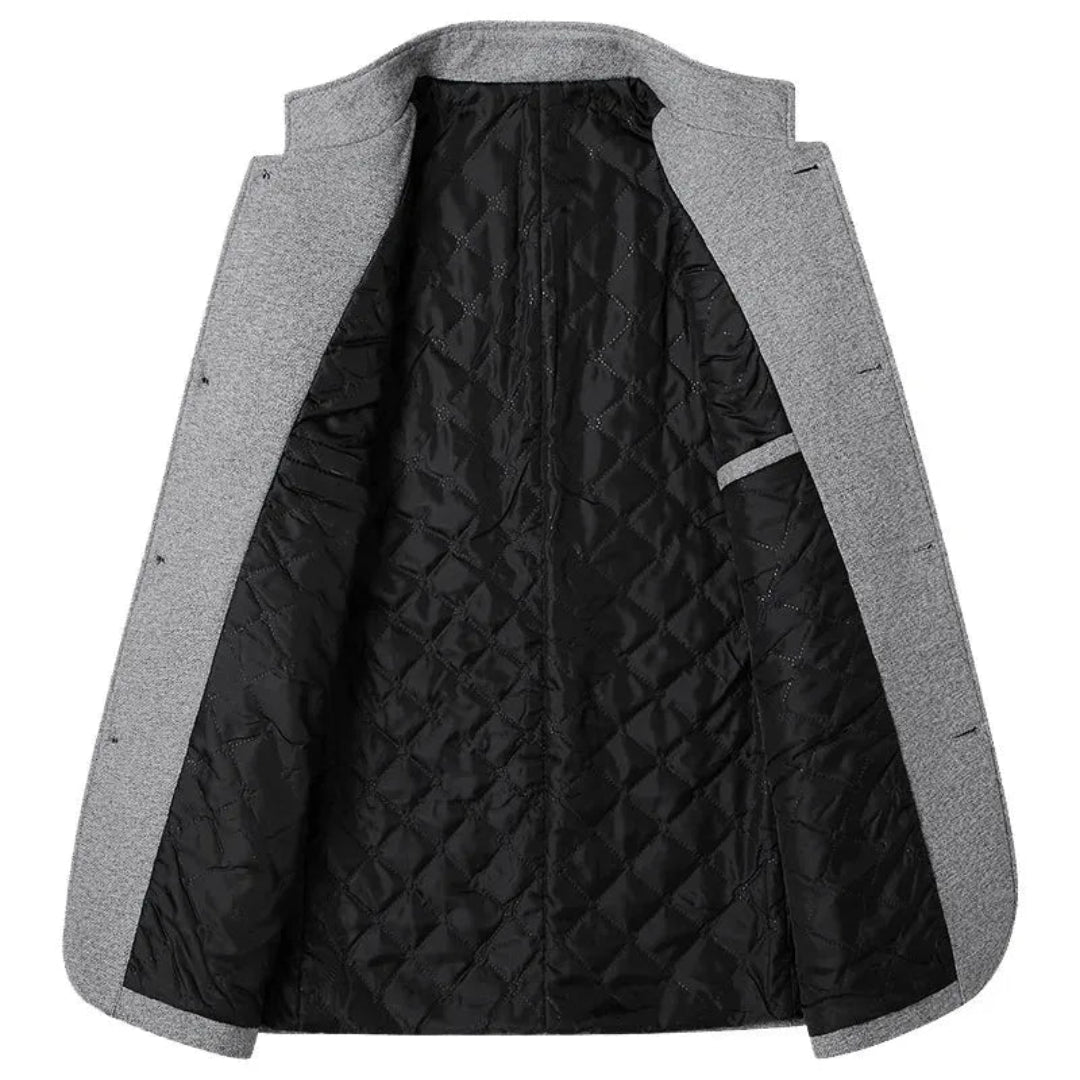 Ashton Stand Collar Tailored Overcoat