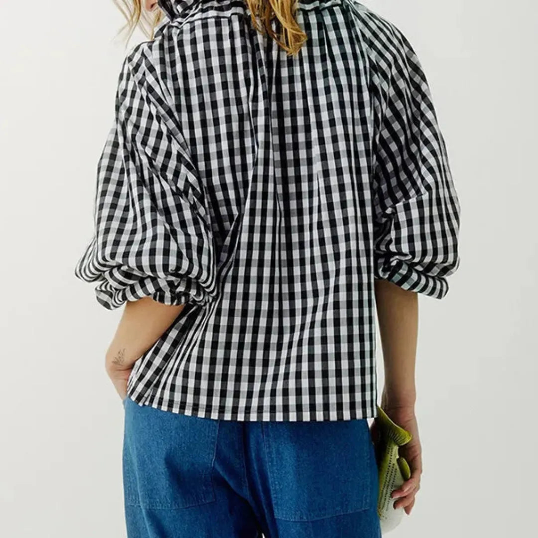 Bella Women’s Ruffled Oversized Bow Blouse