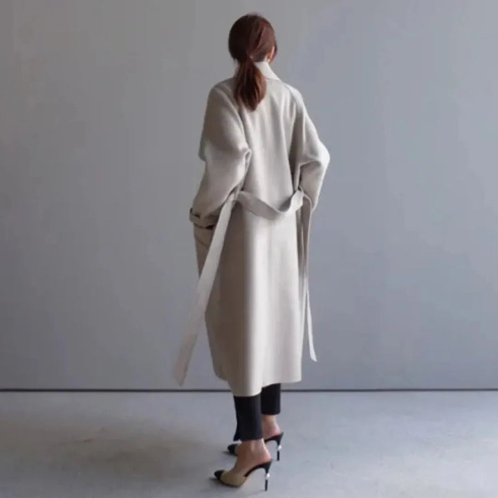 Belle | Belted wool long coat