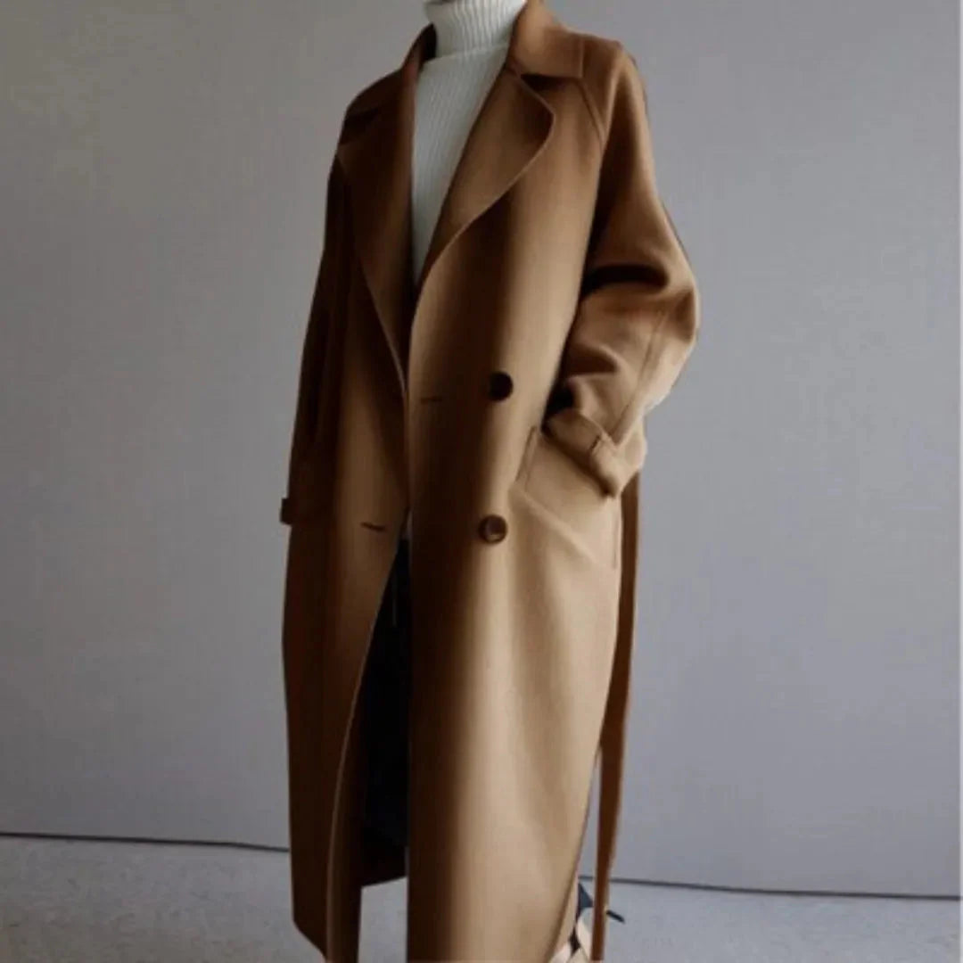 Belle | Belted wool long coat