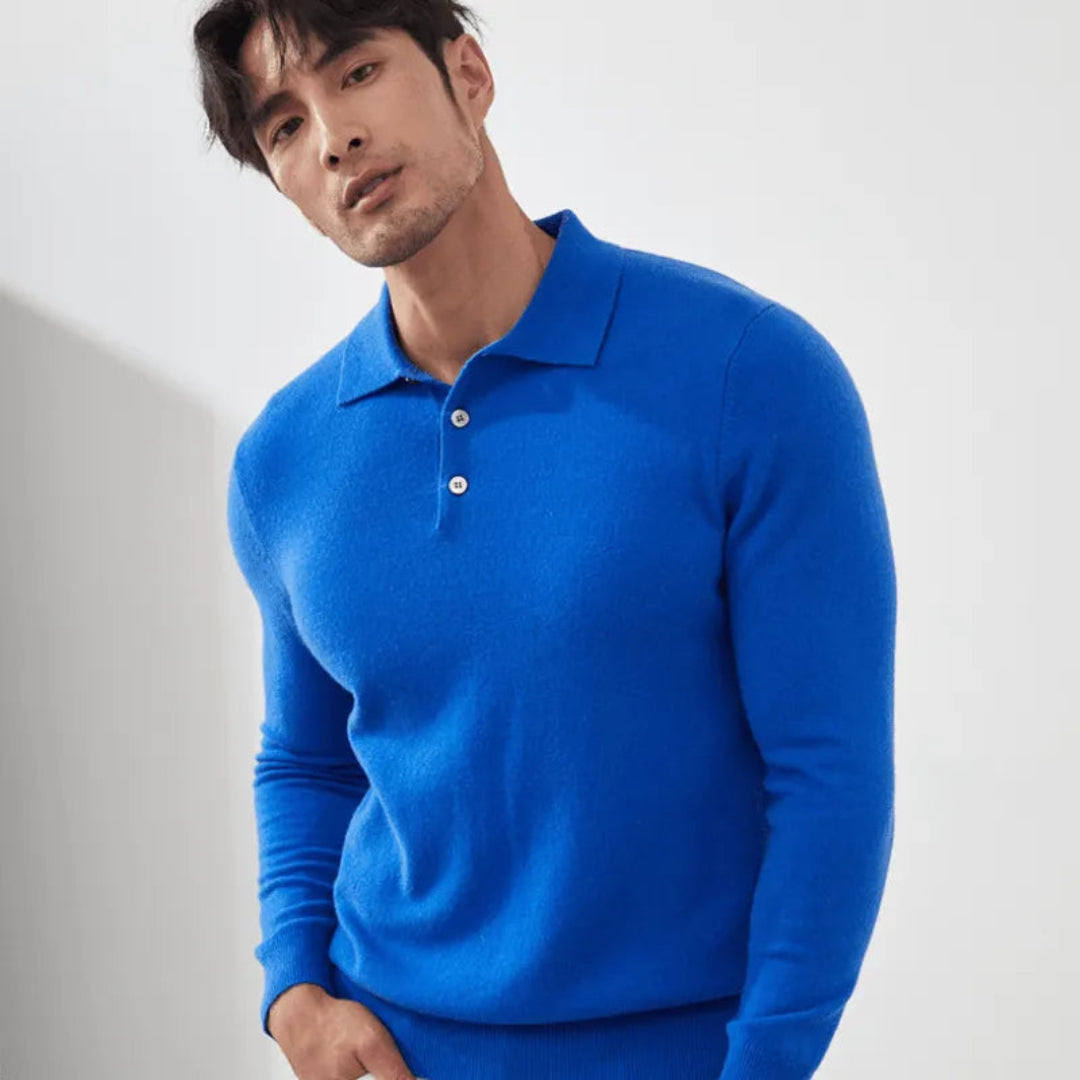 Benjamin Cashmere Polo Sweater