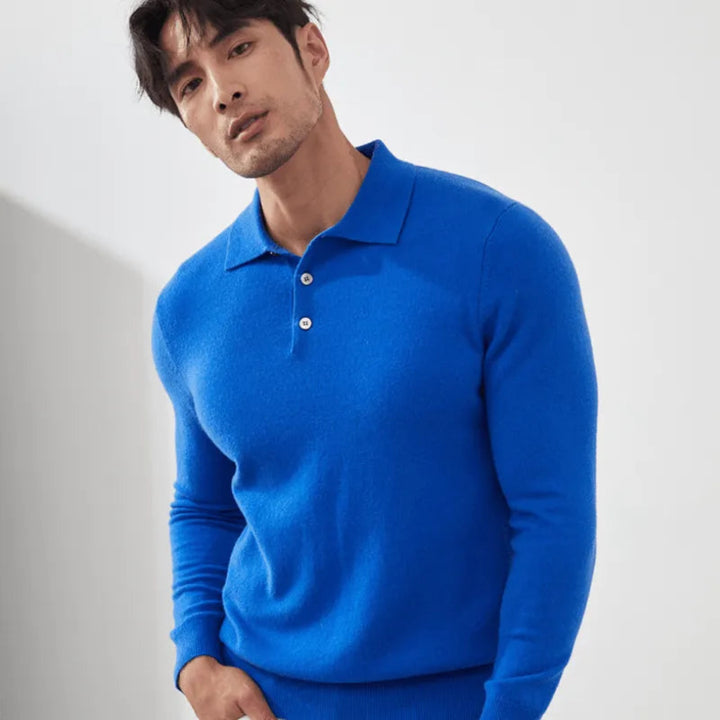 Benjamin Cashmere Polo Sweater
