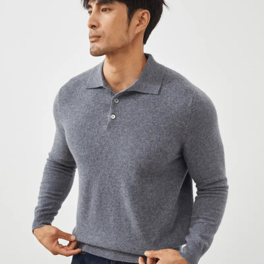 Benjamin Cashmere Polo Sweater