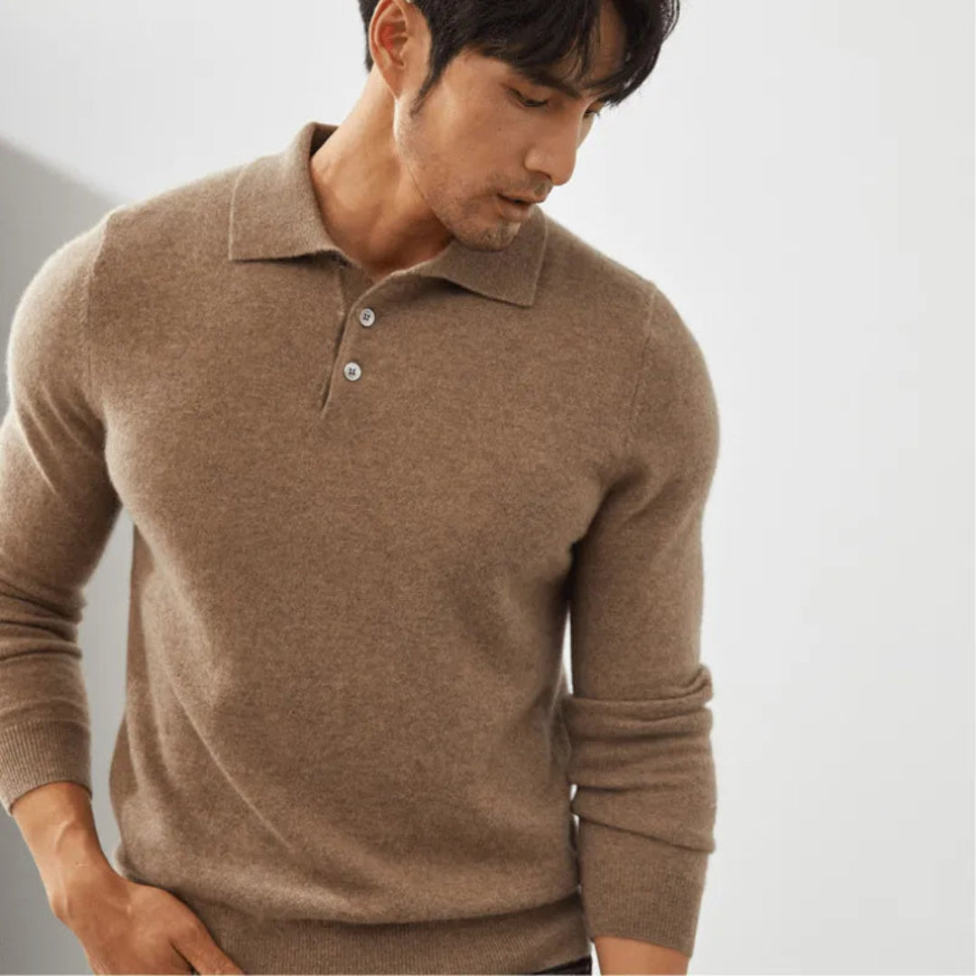 Benjamin Cashmere Polo Sweater