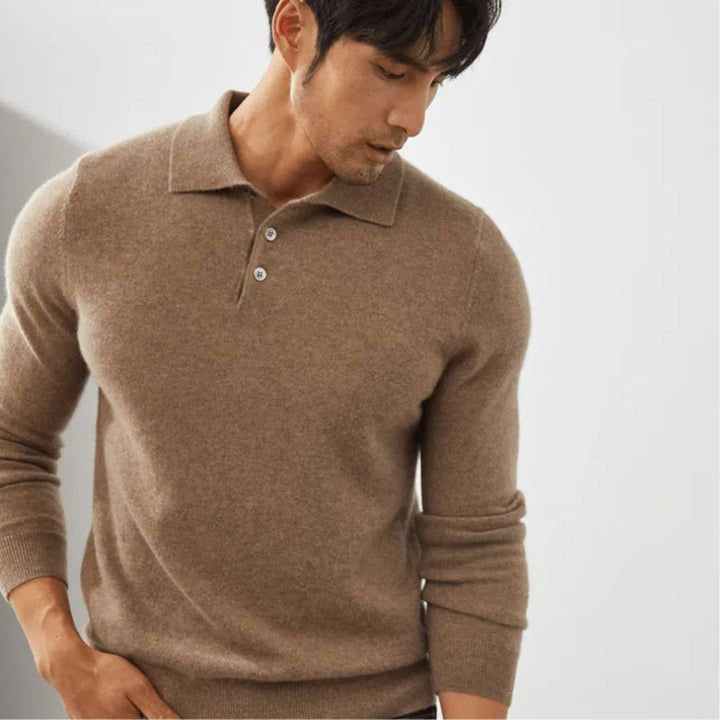 Benjamin Cashmere Polo Sweater