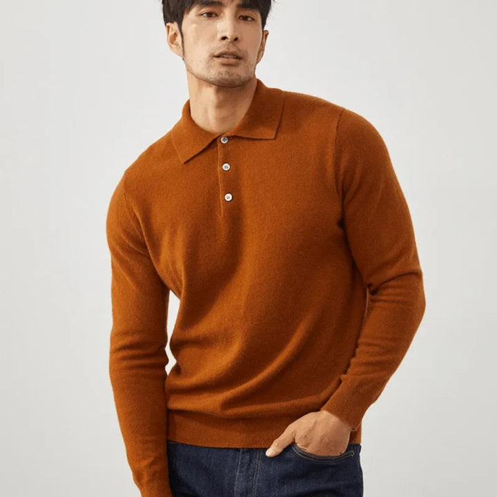 Benjamin Cashmere Polo Sweater
