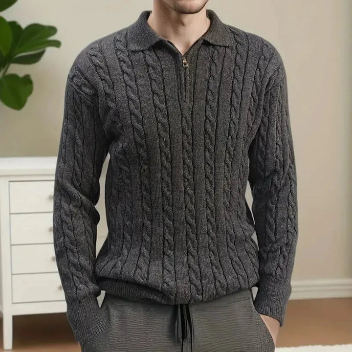 Orion Cable Knit Half-Zip Sweater