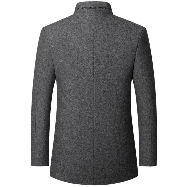 Carl Stand Collar Wool Overcoat