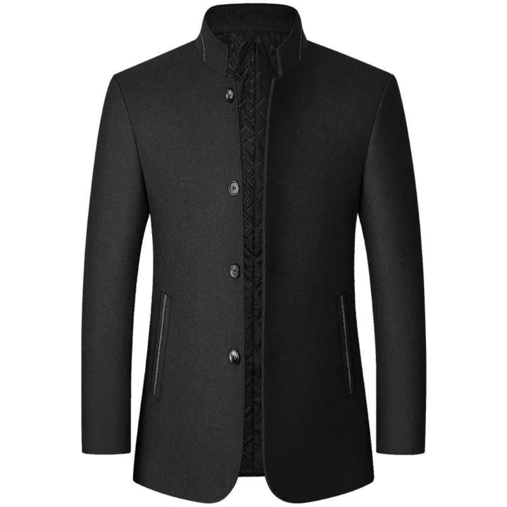 Carl Stand Collar Wool Overcoat