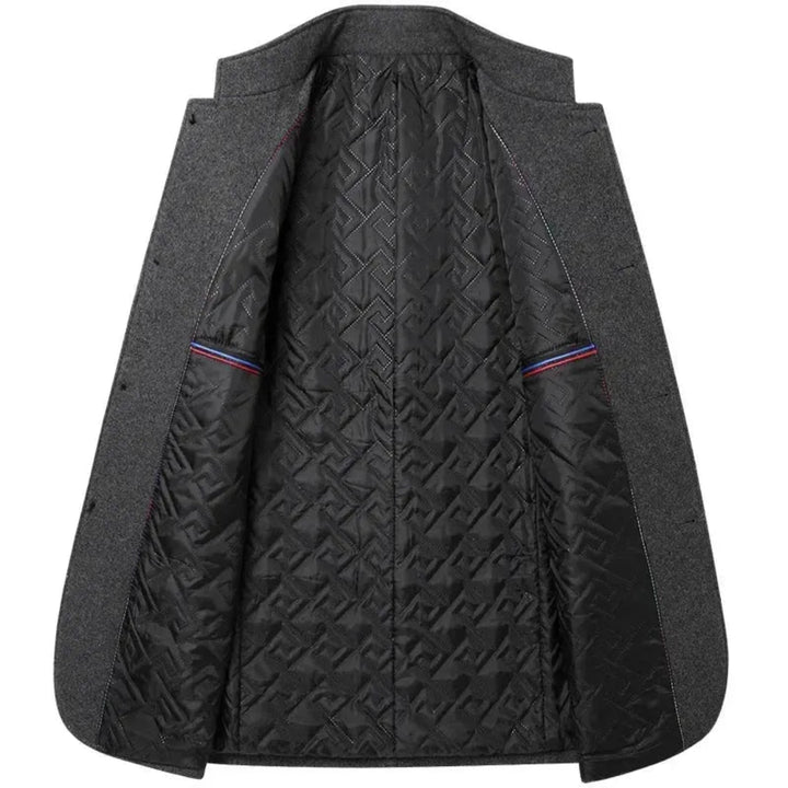 Carl Stand Collar Wool Overcoat