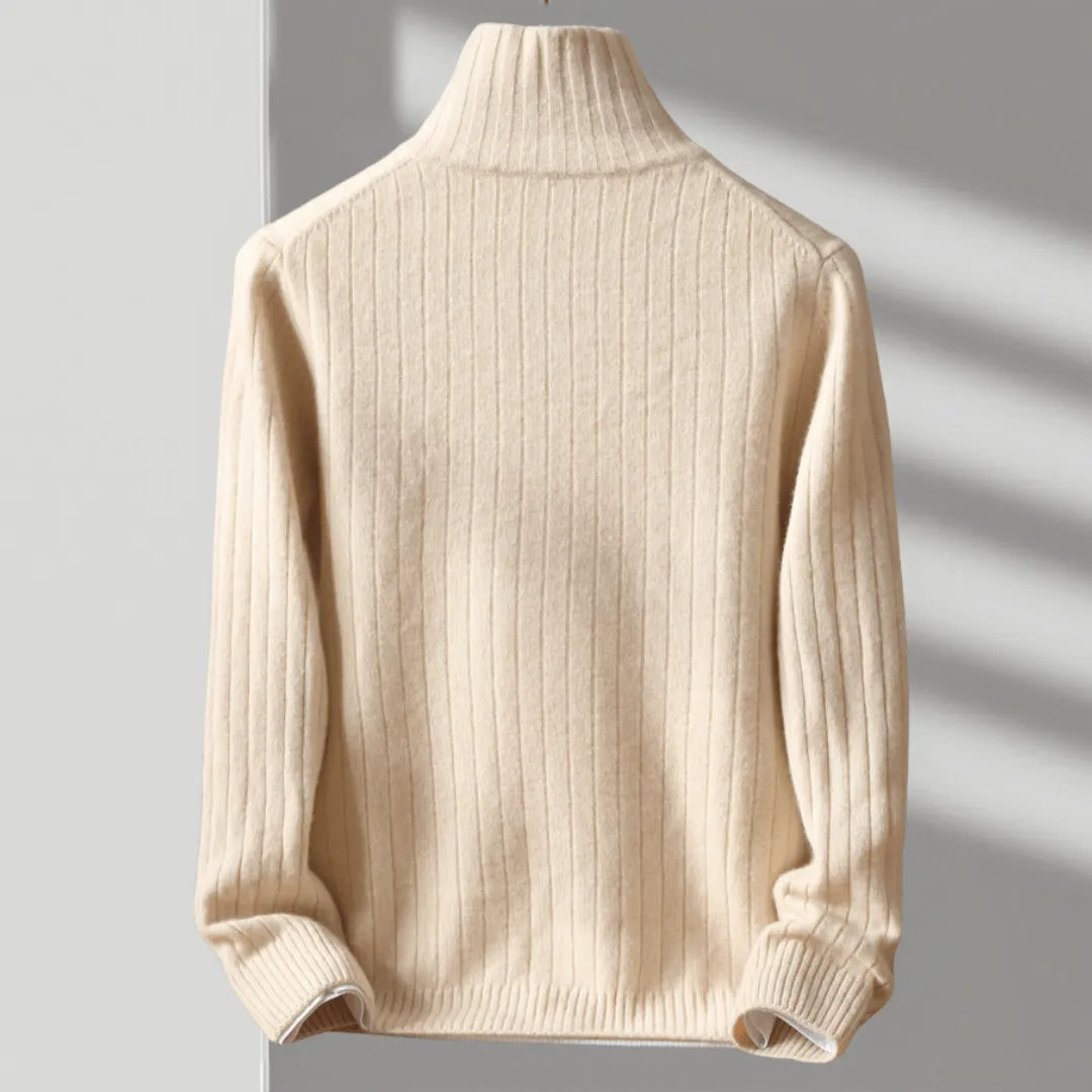 Charlie Merino Wool Full-Zip Sweater