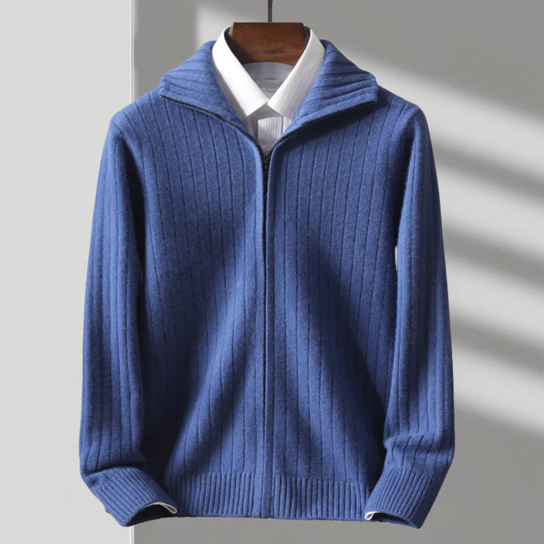 Charlie Merino Wool Full-Zip Sweater