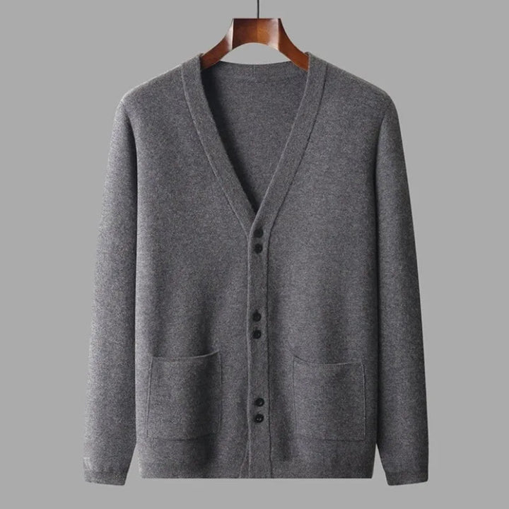Chris V-Neck Wool Cardigan