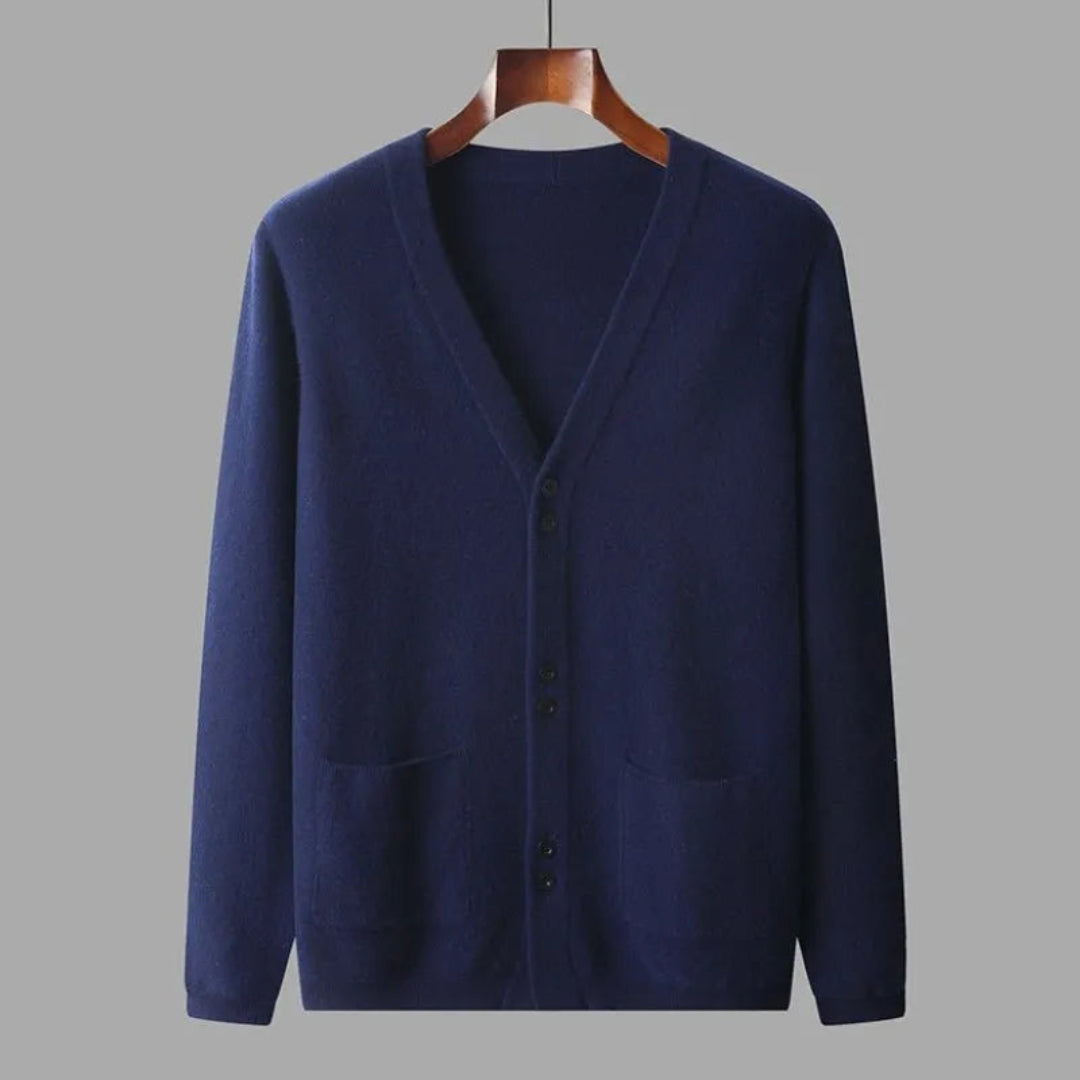 Chris V-Neck Wool Cardigan