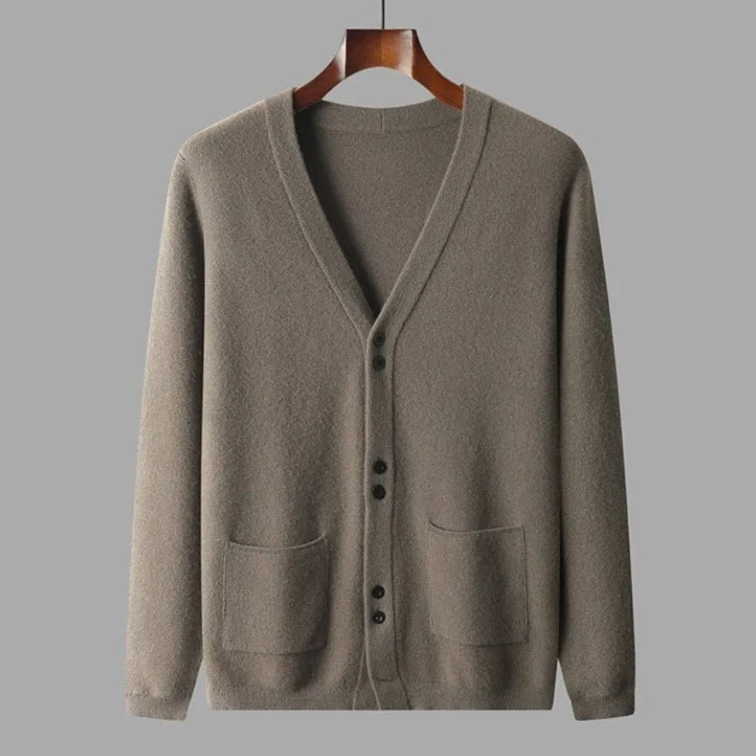 Chris V-Neck Wool Cardigan