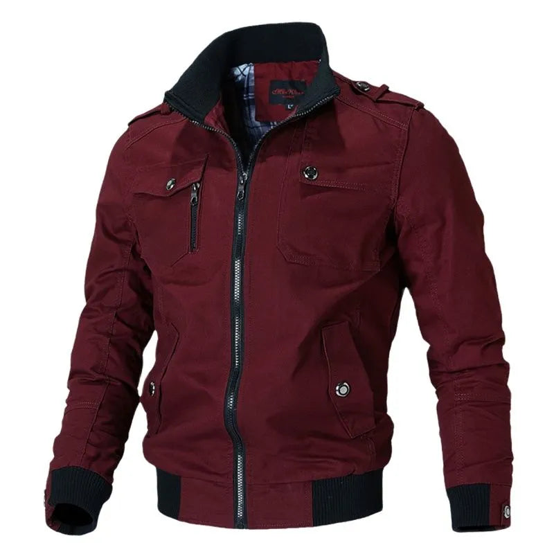 Charlie Slim Fit Military Bomber Jacket