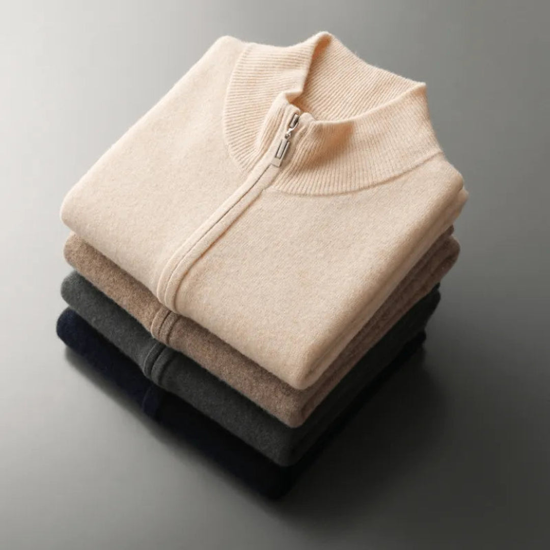 Clark Wool Full-Zip Knit Vest