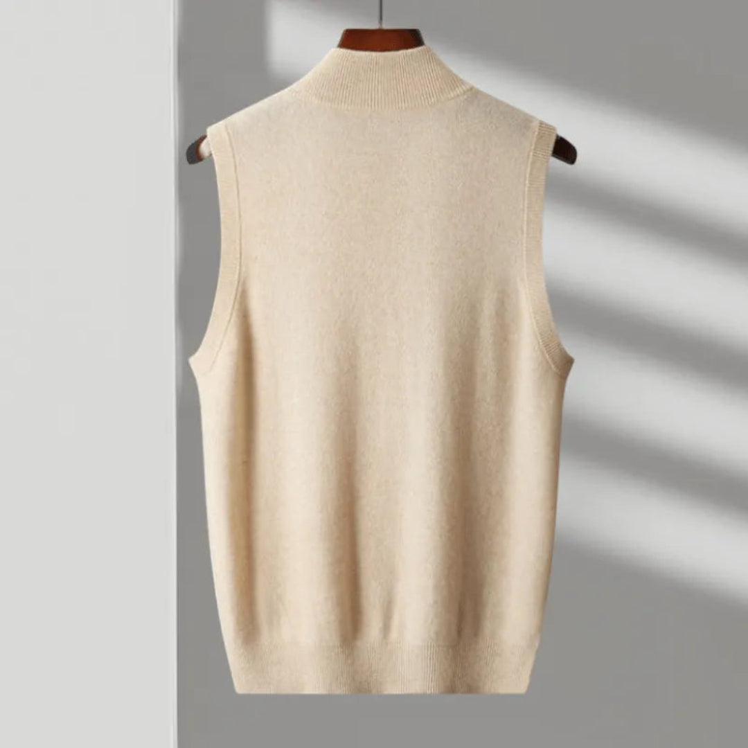 Clark Wool Full-Zip Knit Vest