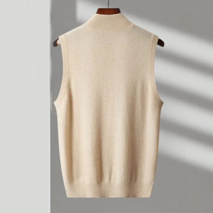Clark Wool Full-Zip Knit Vest