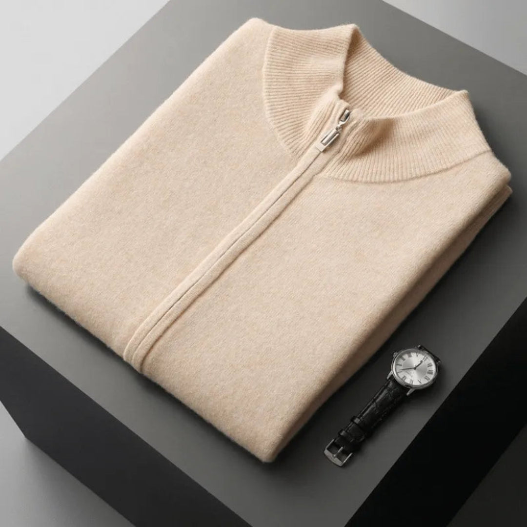 Clark Wool Full-Zip Knit Vest