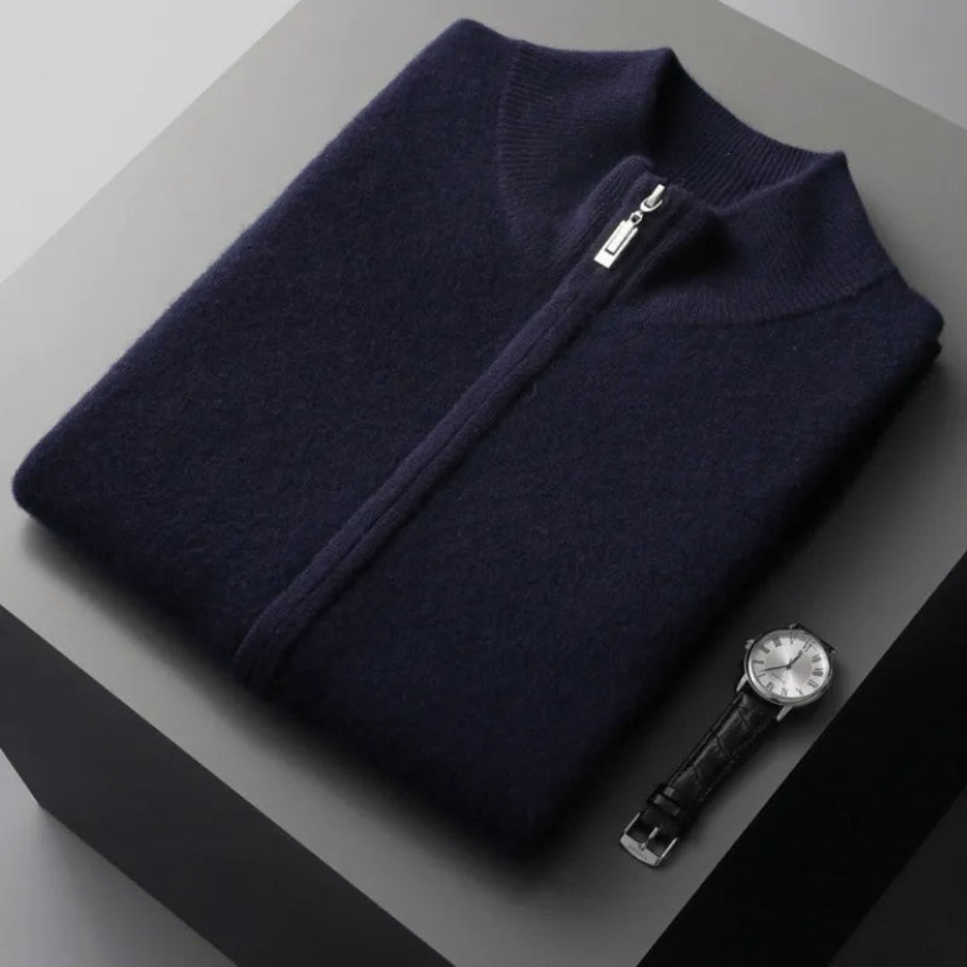 Clark Wool Full-Zip Knit Vest