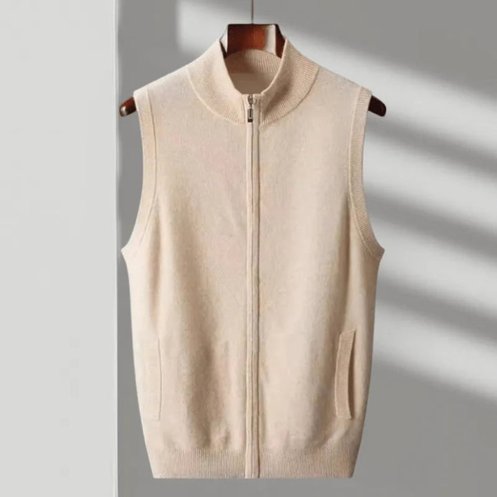 Clark Wool Full-Zip Knit Vest