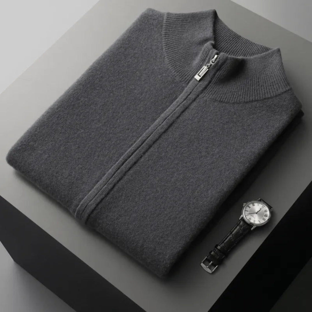 Clark Wool Full-Zip Knit Vest