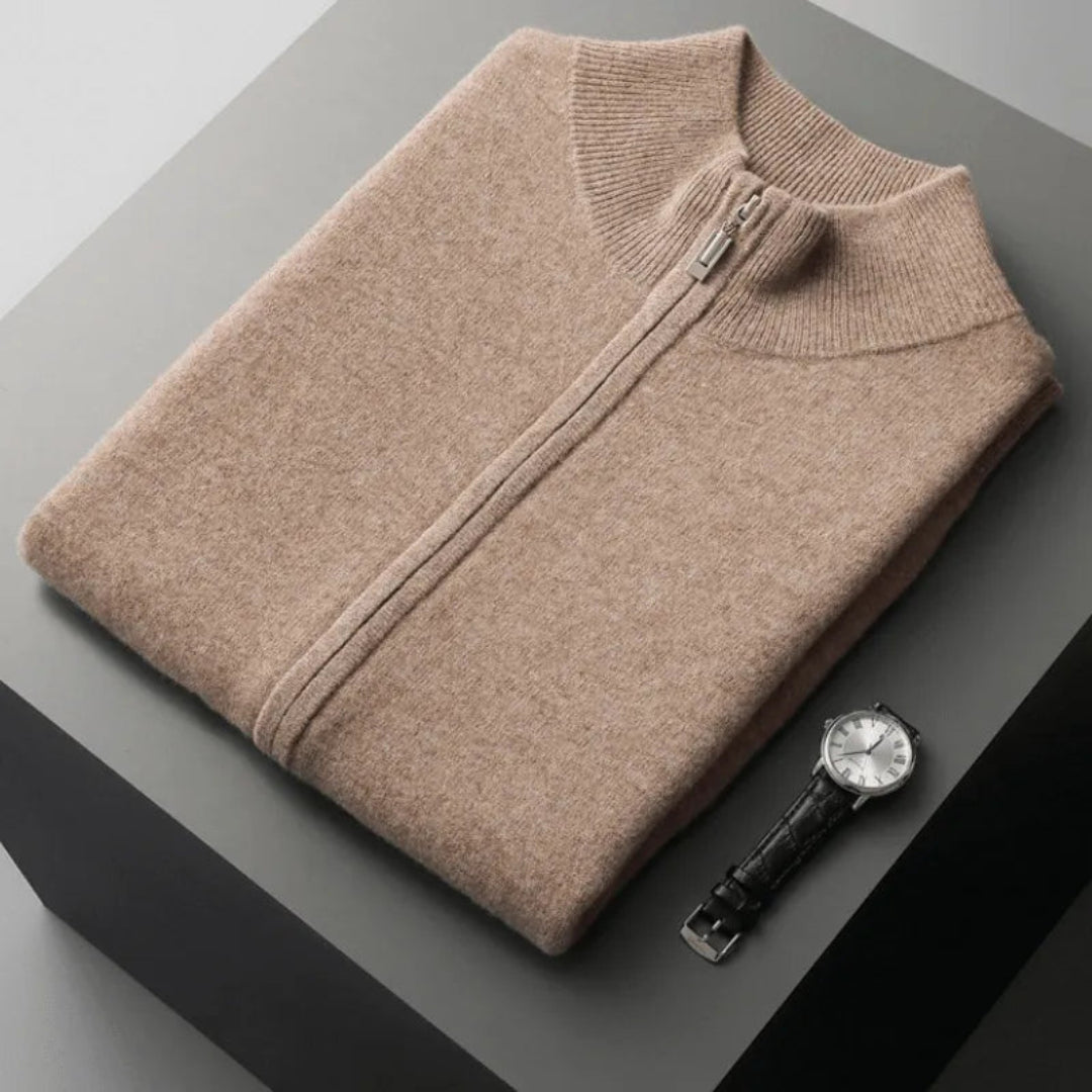 Clark Wool Full-Zip Knit Vest